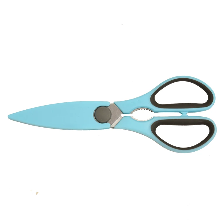 New Arrival 8.3 Inch Multifunction Kitchen Scissors Double-color Kitchen Scissor PP&TPR Handle Scissors
