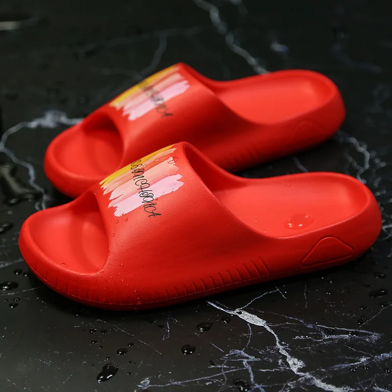 Couples Slides Shoes Summer Non-slip Sandals Men Indoor Home Bath Platform Slippers Women