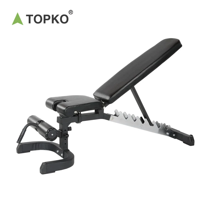 TOPKO Adjustable Foldable Bench Press Workout Gym Exercise Fitness Bench Dumbbell Bench