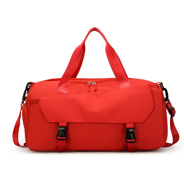 Large Capacity Leisure Handbag Women's Tote Duffel Nylon Travel Bag With Shoe Compartment
