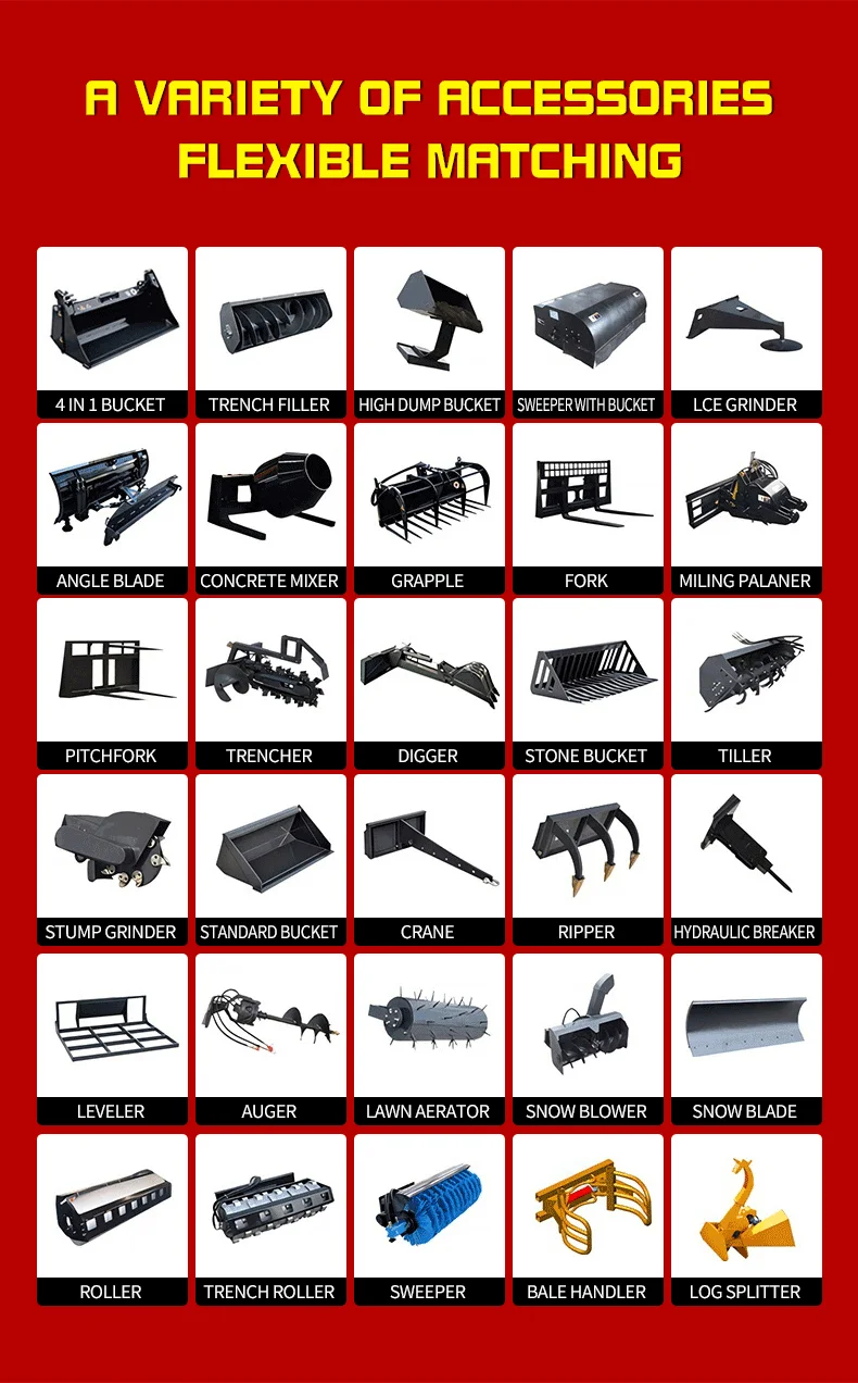 VOLNOS Skid Steer Loader With Mini Skid Steer on Sale Factory Hot ...