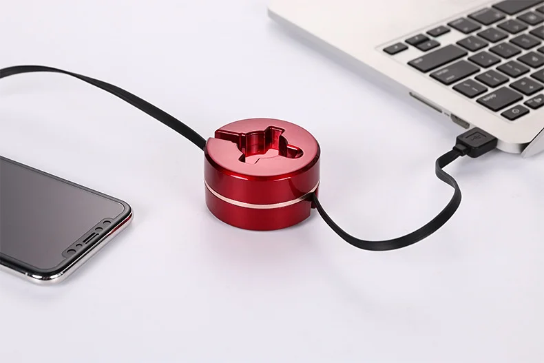
 2021 Новинка 3 в 1 двухсторонний Выдвижной usb-кабель для зарядки для iphone для android для type C Красочный usb-кабель  