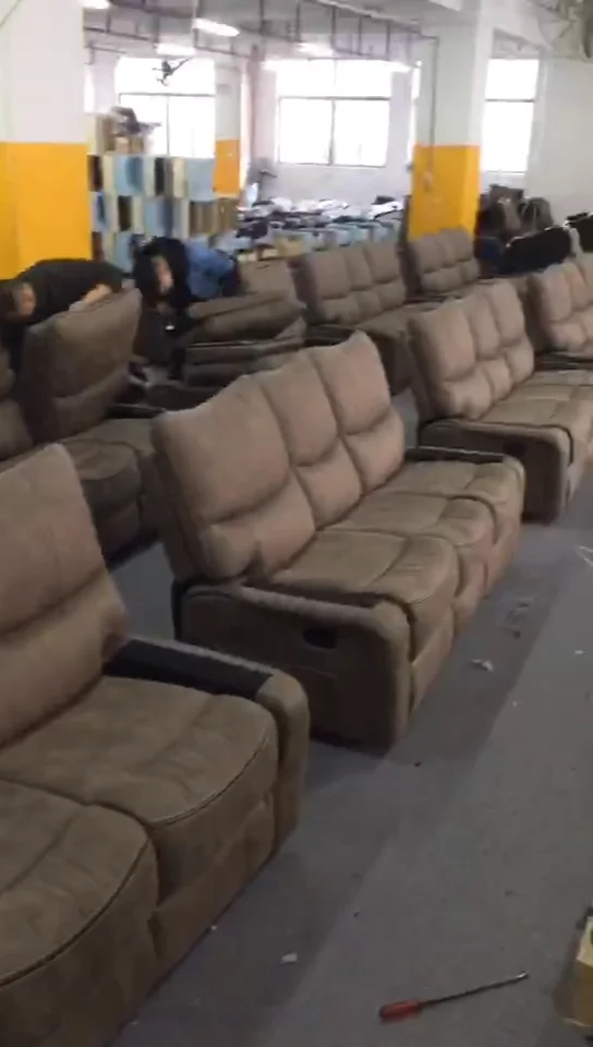 Sofá Reclinable De Cuero Auténtico Para Sala De Estar,Sillón Reclinable