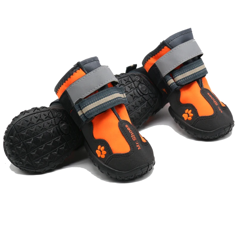 Classic Red Reflective Mesh Elastic Tape Winter Sport Style Cotton Dog Shoes for Running and Hiking for Greyhound Buddy