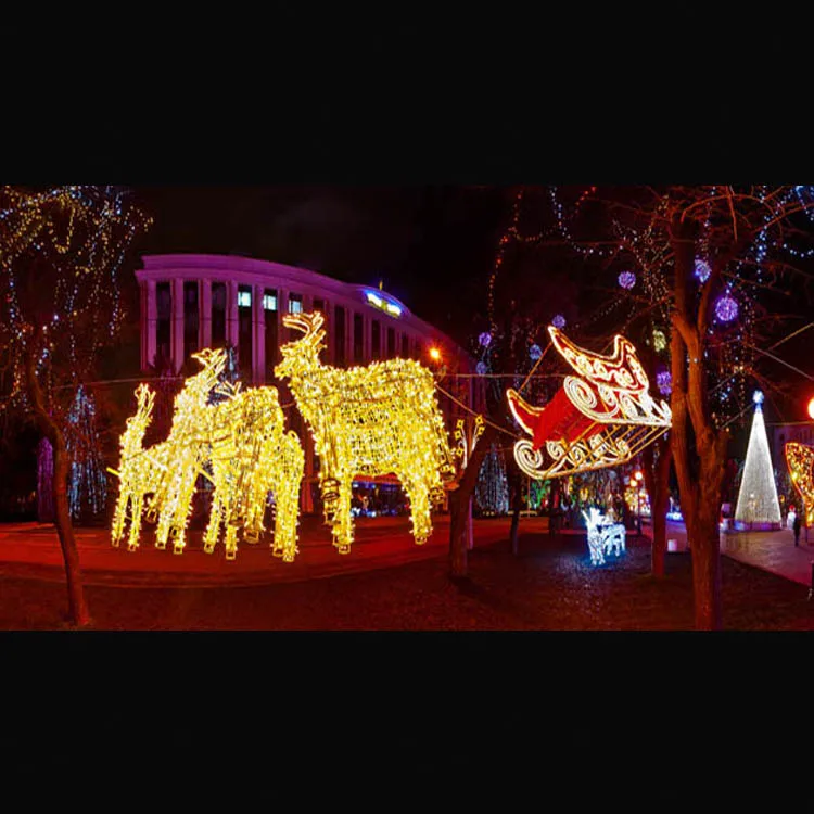 Christmas Led Copper Wire String Lights Animated Christmas Reindeer