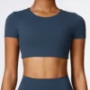Top corto blu scuro