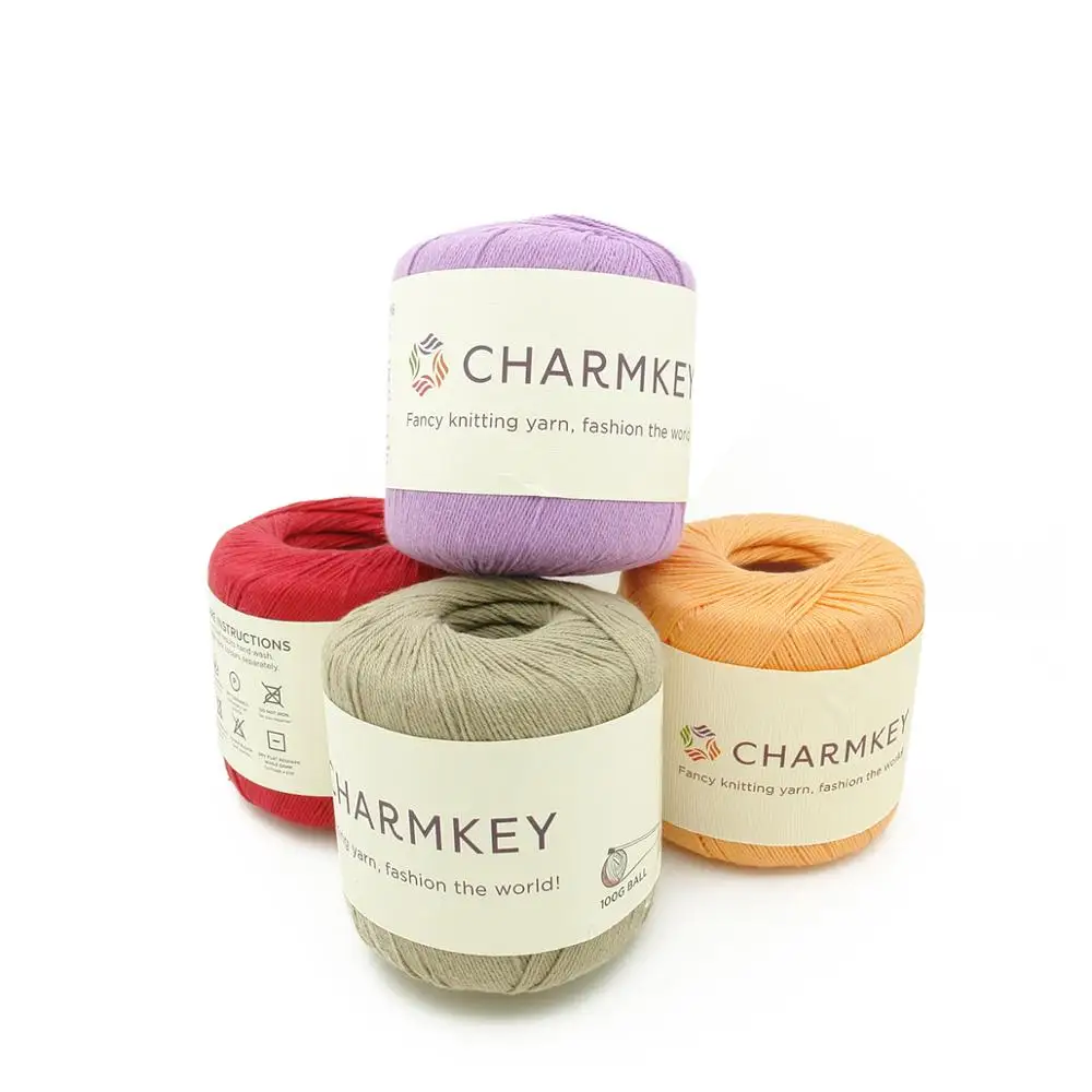Charmkey 100% Mercerised Cotton Cotton Knitting Yarn for Wholesale