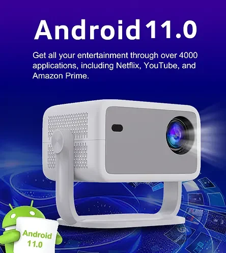 L018AQ Smart Android 11 Projector - Portable & Powerful