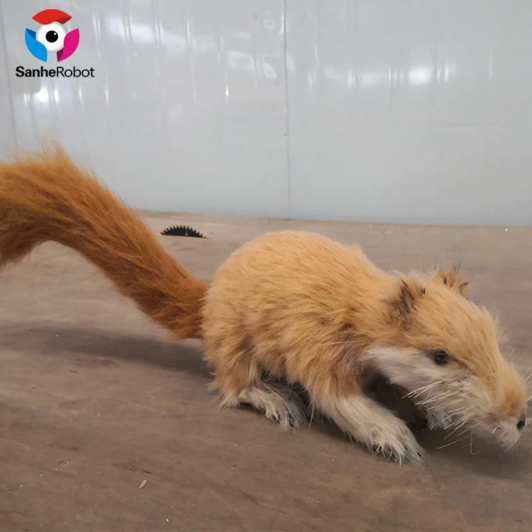 Animatronic Raccoon Artificial Wool Animal Model for Public Shopping Malls Adventure Parks Airports on Sale