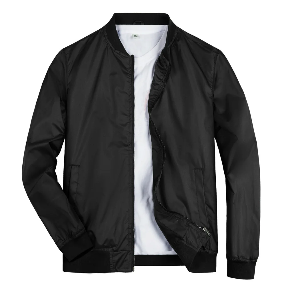 Wholesale High Quality autumn and winter casual thin section wholesale men's solid color bomber jacket_voghion.com