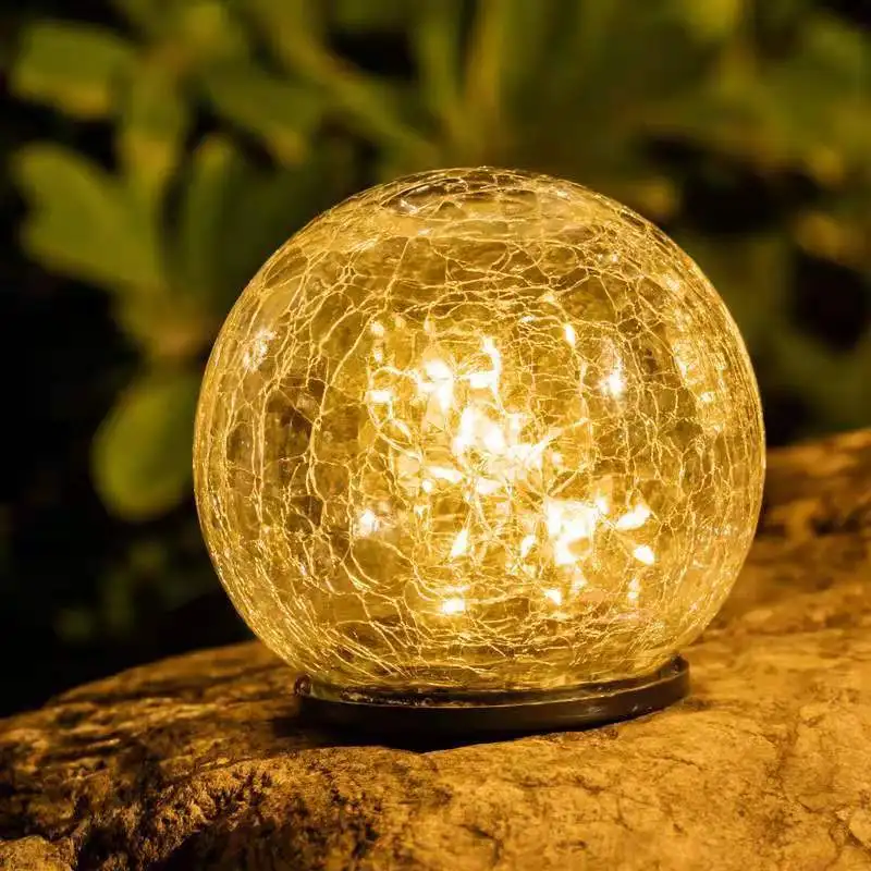 crackle glaze solar lights