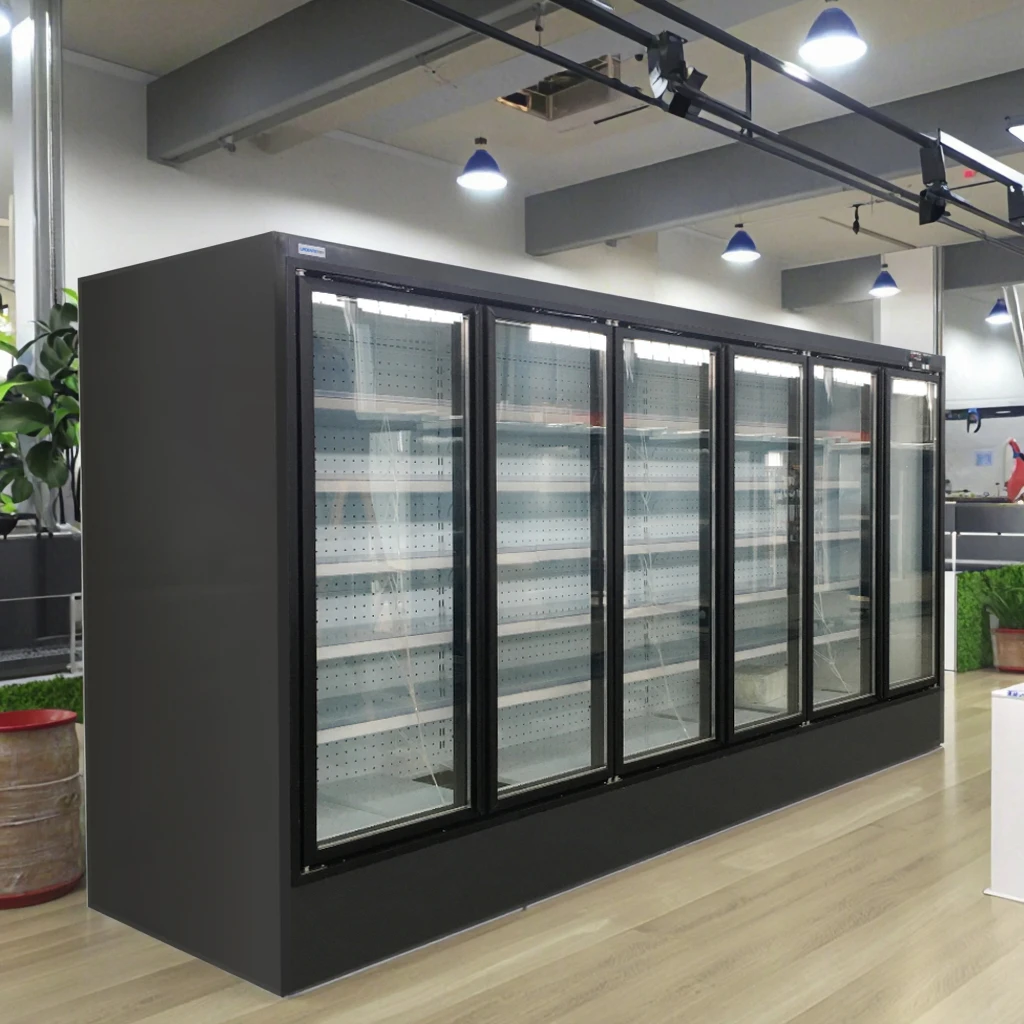 Commercial 6 Glass Door Beer Milk Refrigerator Display Freezer Cabinet Supermarket Multideck Fridge Chiller Upright Freezer