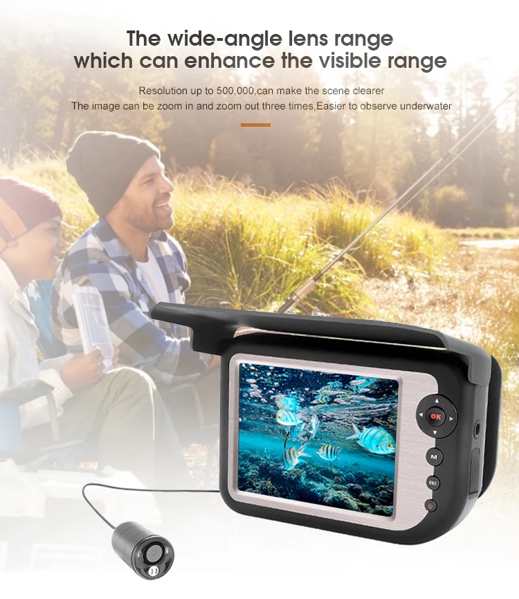 Portable underwater video camera dvr fish finder for fishing boat