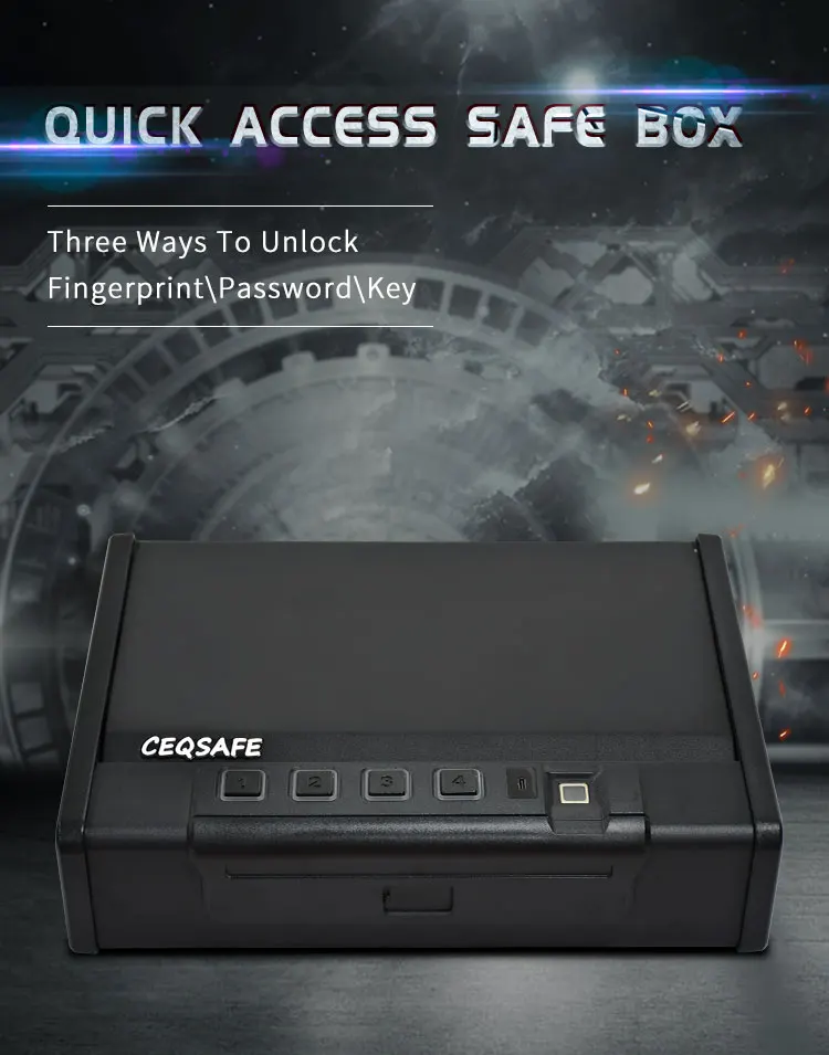 CEQSAFE Hot Selling Hand Gun Safe Small Biometric Fingerprint Lock Gun Safe for Car supplier
