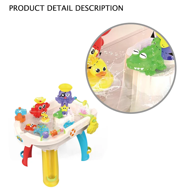 Забавные Животные душ Рыбалка брызги водяной стол для детей ванная комната водная игра Детские Игрушки для ванны