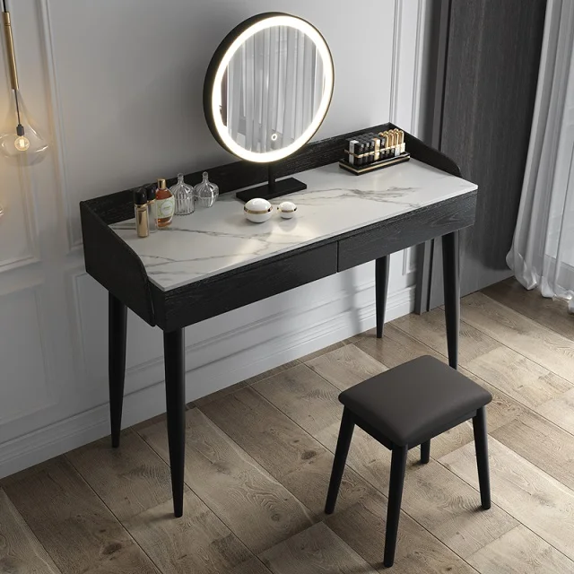 corner mirrored dressing table