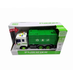1:16 Plastic Green Color Garage Truck Toy with Light and Sound