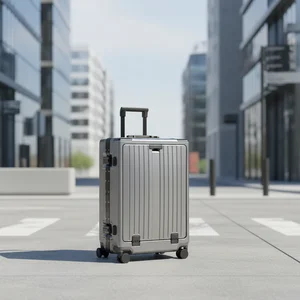 High Quality Luxury Travelling Custom ABS Trolley Travel Suitcases Carry on Black Front Open 4 Wheels Travel Luggage Sets