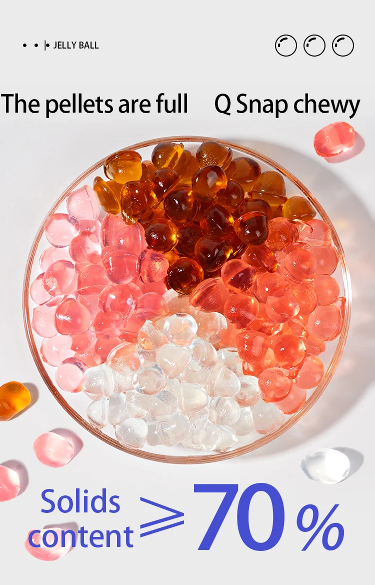 1kg Wholesale Strawberry Popping Boba Taiwan Flavor Fruit Juice Balls