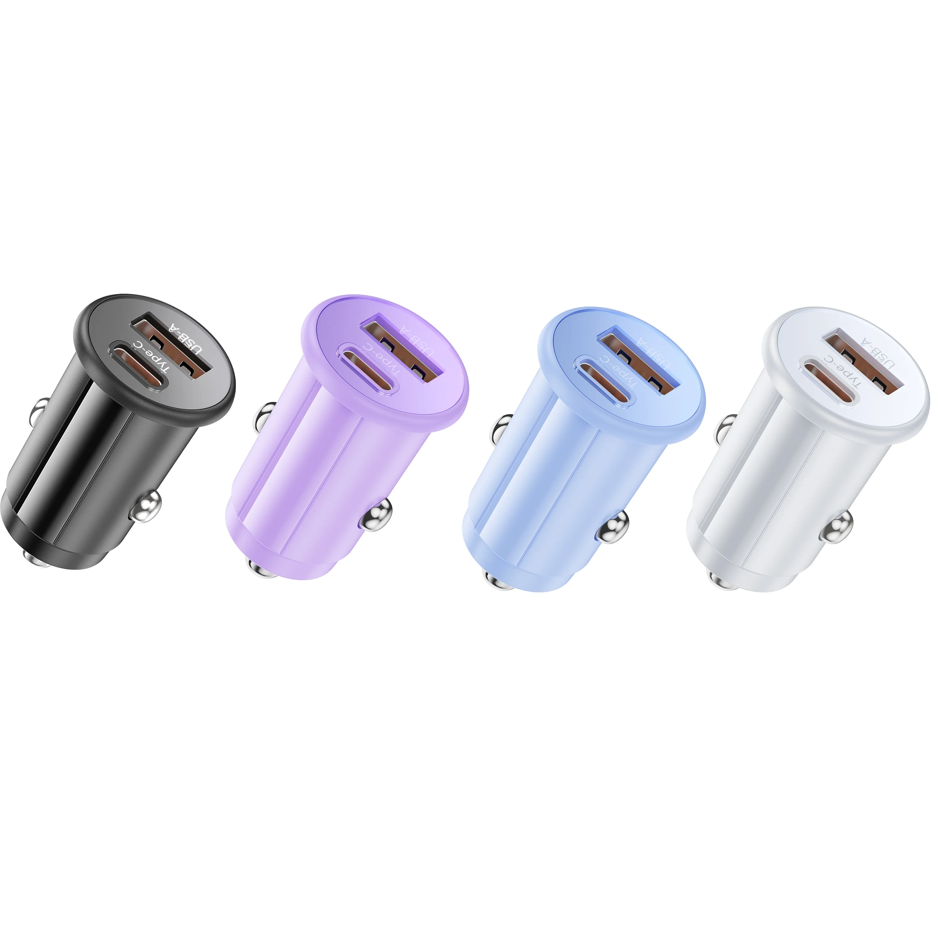 Car Charger Phone Multiple Color 36W Mi Custom Logo Mobile Dual Port USB TYPE C PD 30W Super Fast Charging Car Phone Charger
