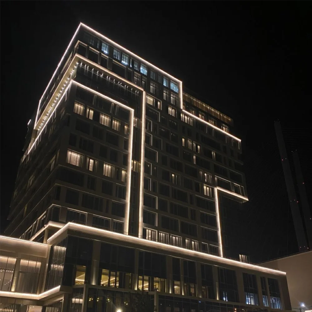 Outdoor Building Lighting Neon Strip Light Supplier Hotel Facade Decoration Neon LED Strip Flex Pixel RGBIC Addressable Neon LED