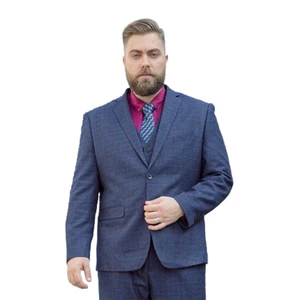 Fat Plus Size Men Wedding Suit Business Casual Fat Fat Man Loose Plaid Dress Suit Custom 3 Pieces