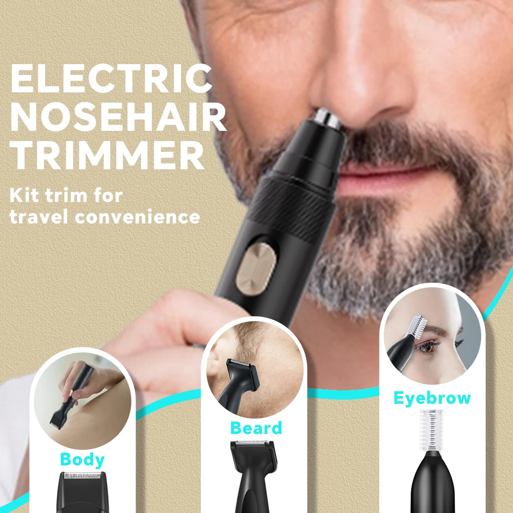 New Wholesale Rechargeable Electric Portable Multifunctional USB Charging Nose Ear Hair Trimmer supplier