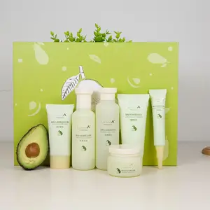 Wholesale Private Label 100% Natural Organic Aging Avocado Moisturizing Lightening Hydrating Skin Care Set
