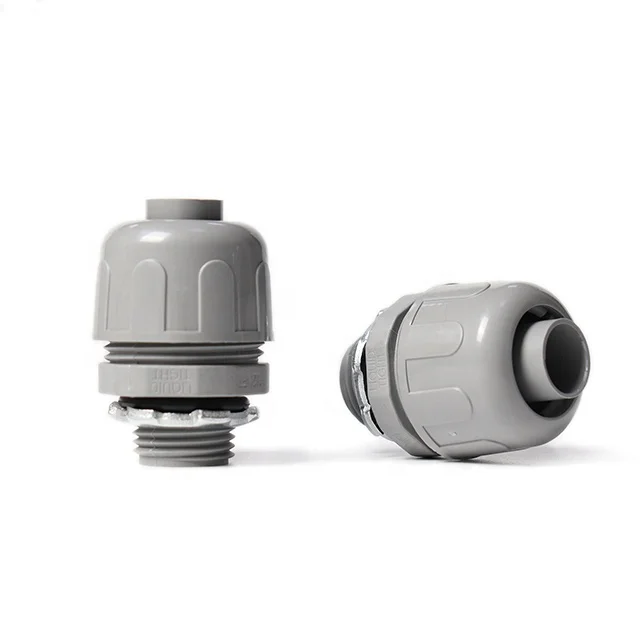 PVC Straight Nonmetallic Flex Conduit Fittings Liquid Tight Connectors