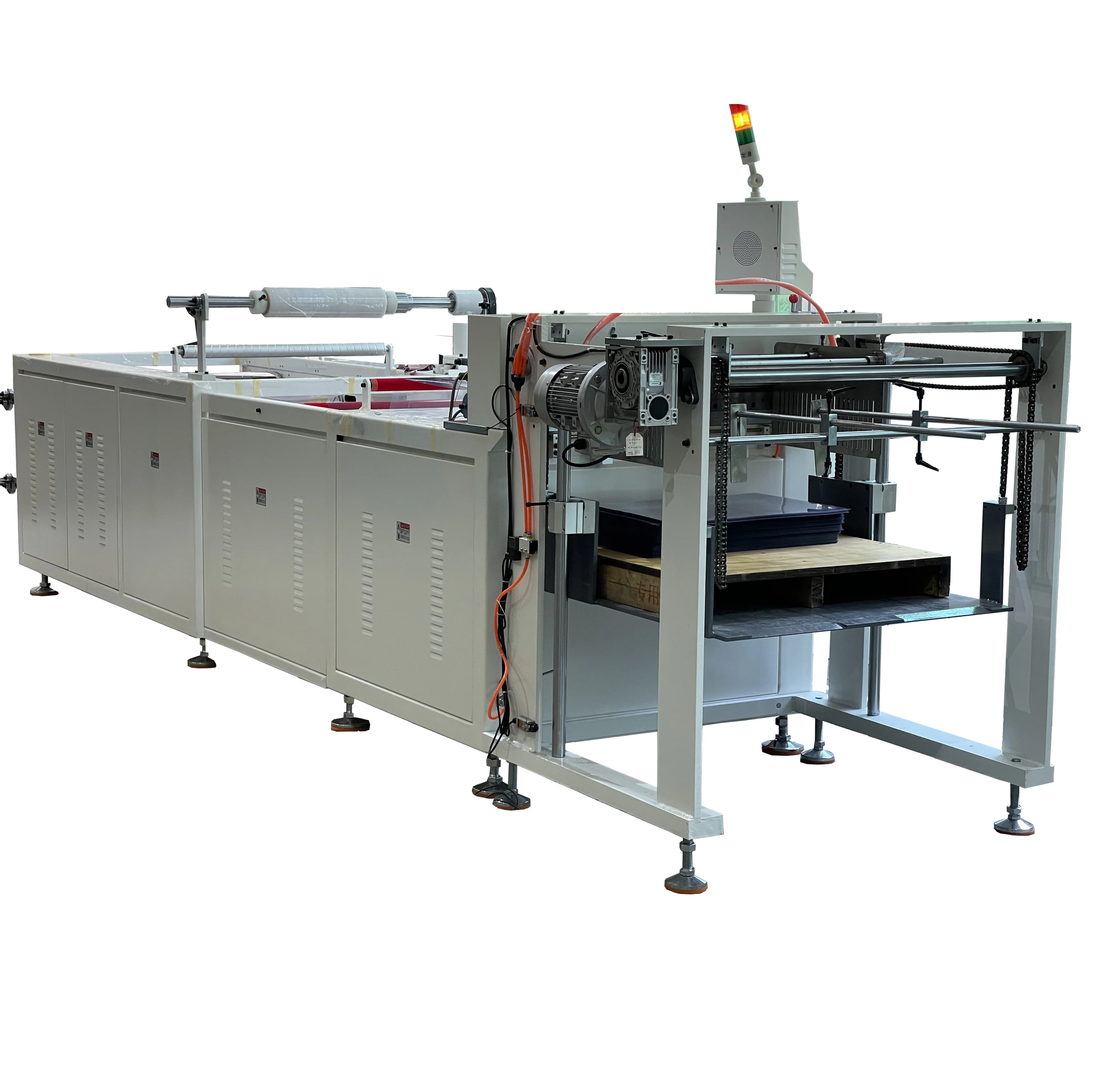 Roll Sheet Transparent Plastic Sheet Cutting Machine,clear Roll Plastic Rigid Film Roll to Sheet Flatten and Cutting Machine