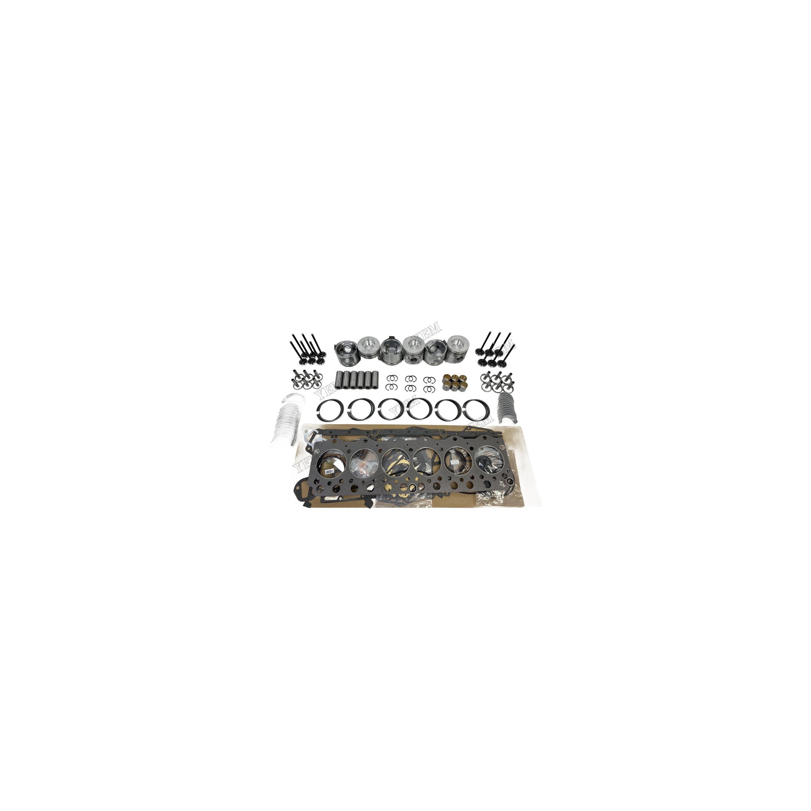 Overhaul Kit With Cylinder Piston Rings Bearing Valves Gasket Kit for Komatsu 6D95 Engine Parts China Manufacturer