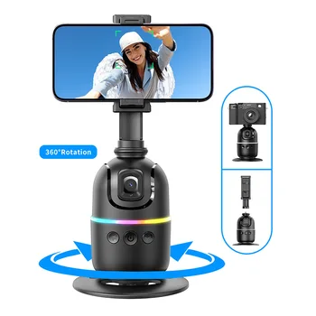 2024 New Phone Stand Ai Smart Adjustable Tracking Phone Camera Mount Gimbal Stabilizer Face Tracking for Live Streaming Vlog