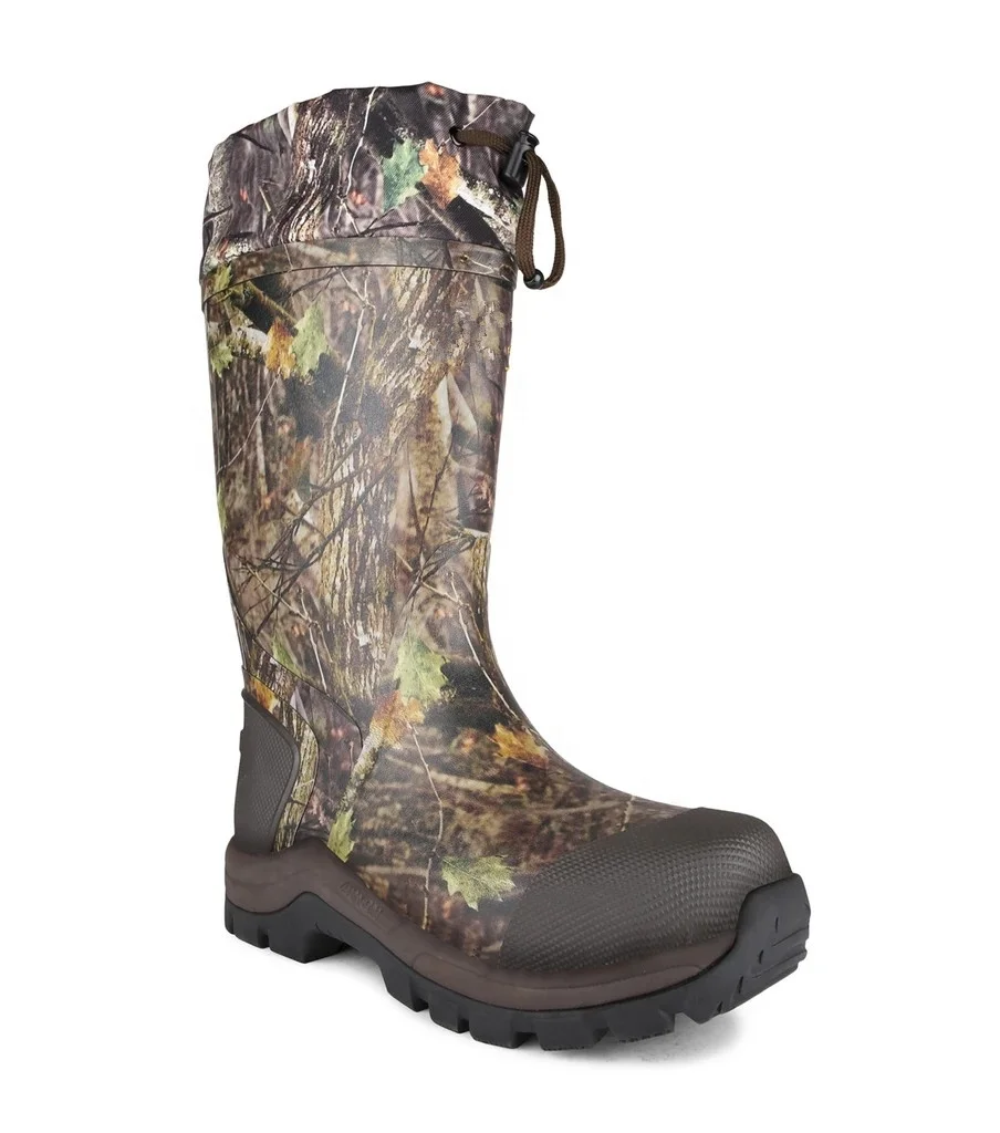 mens camo rubber hunting boots