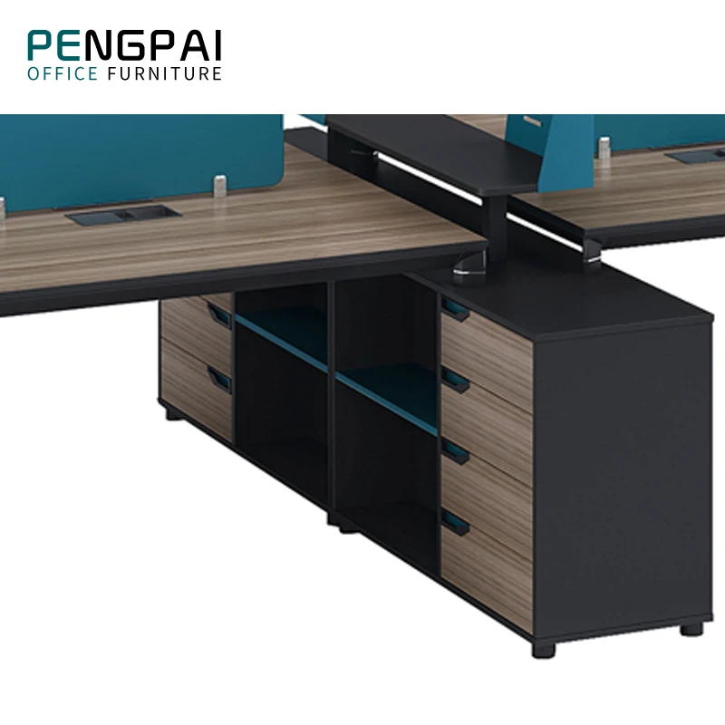
PENGPAI cubicle partition flexible 4 person office desk modern table office furniture 