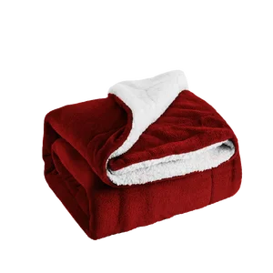 HONEYMOON Wholesale Modern 100% Polyester Super Soft Customized Christmas Throw Blanket Reversible Quilt Sherpa Throw