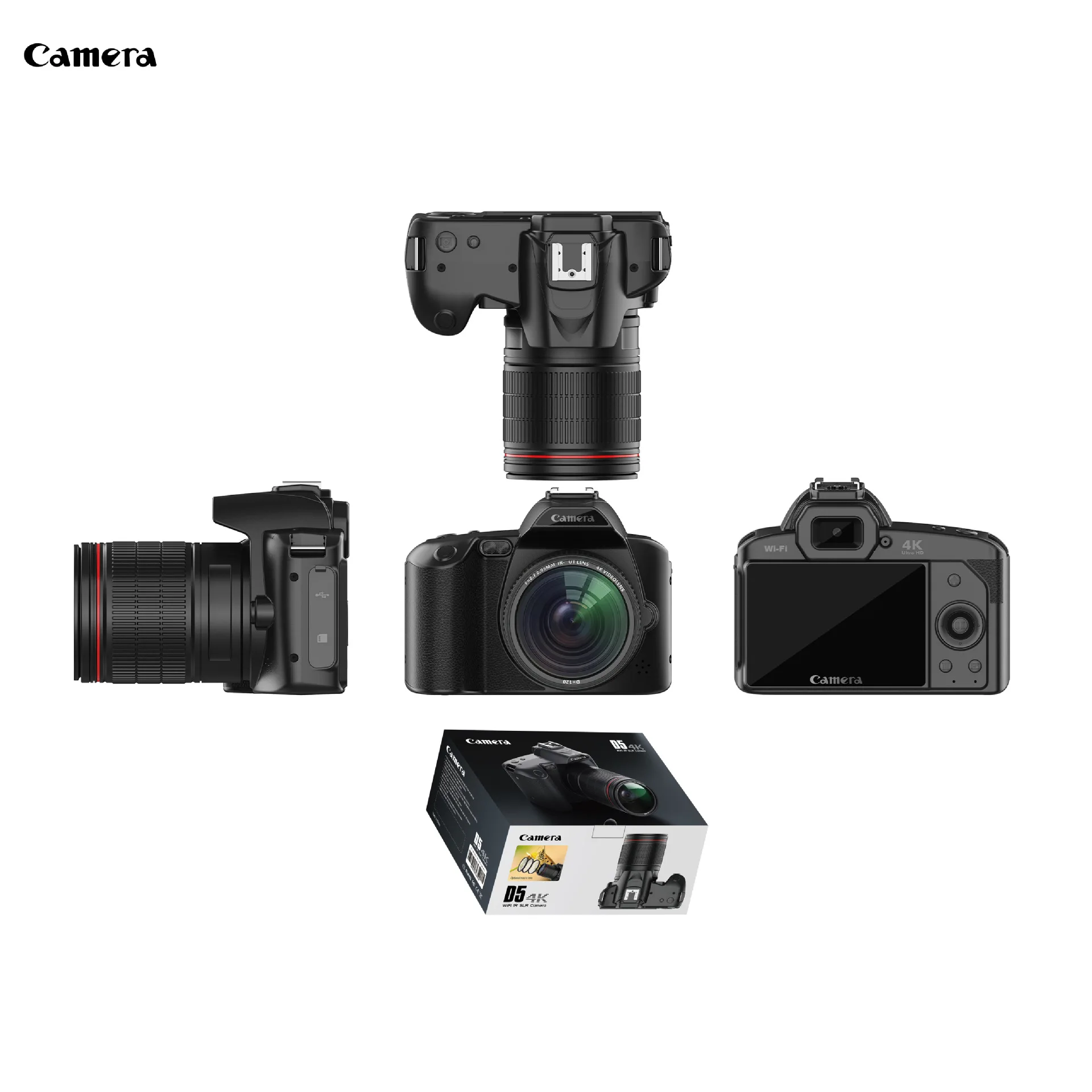 Factory OEM ODM Professional Digital DV DSLR Camera New 16X Zoom 64 MP 4K HD Night Vision Wifi Low Price SD Card Compatible