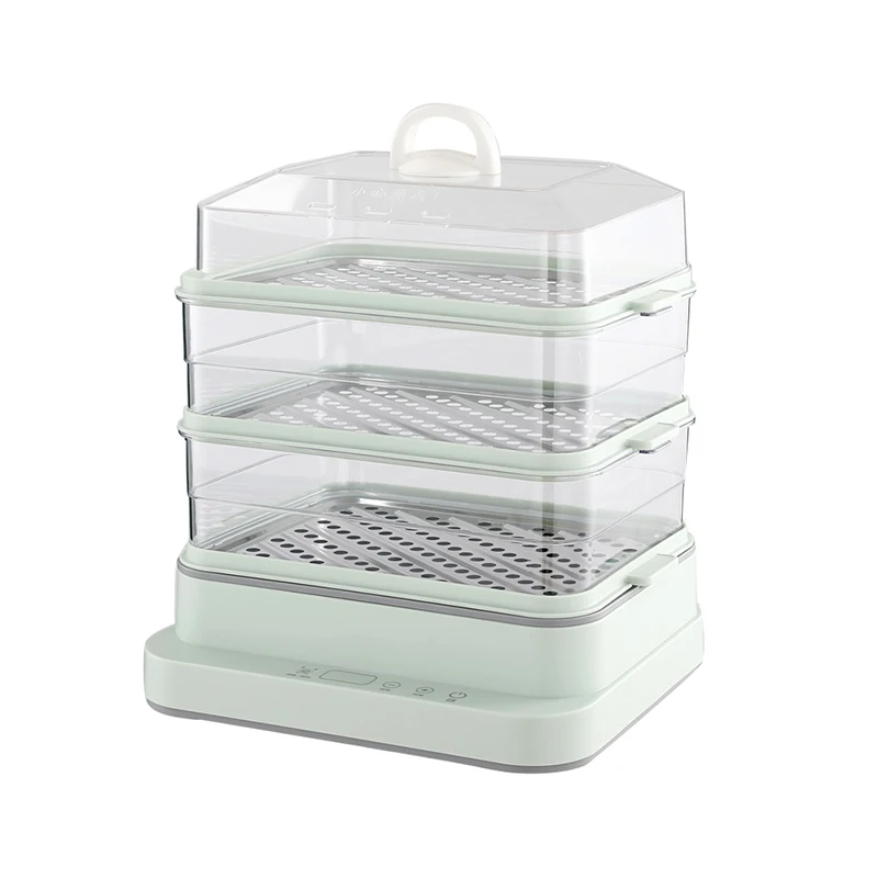 Muliticunction Fast Steam 3 Layer Large Capacity 24L 1000W Safety Food SUS 304 PP Steamer Electric Cooker Pot