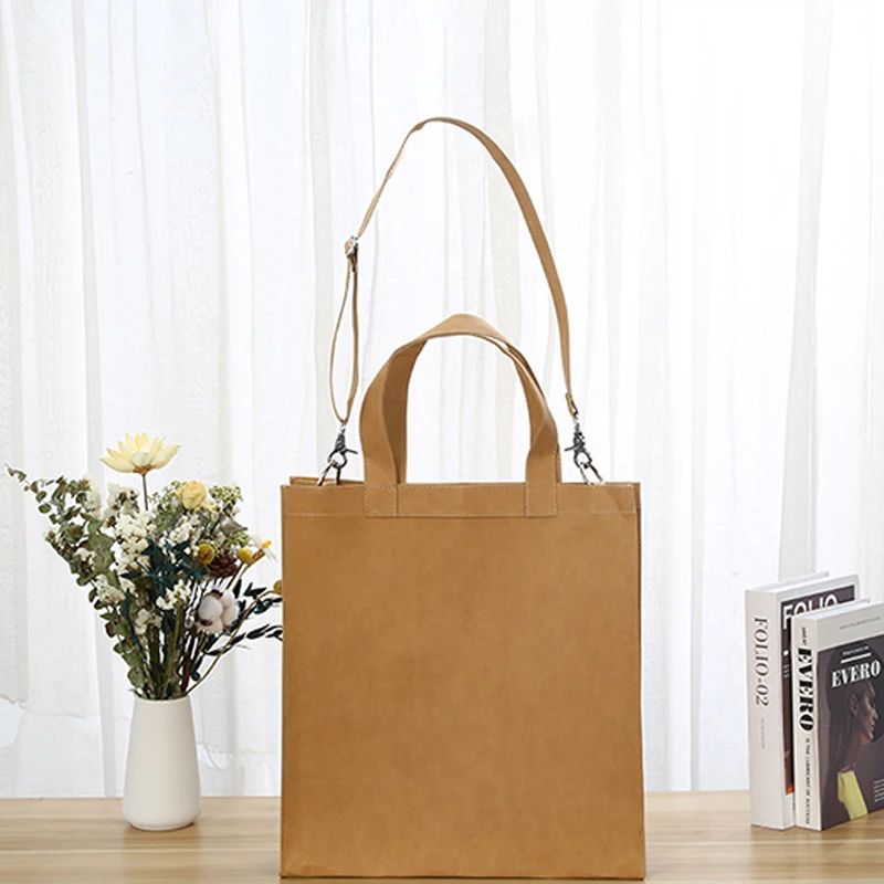 Anfonu Ymlaen Kraft Papur Bag â Thalwyr Tsieina Kraft Papur Rhodd Craft Siopreiddio Bags