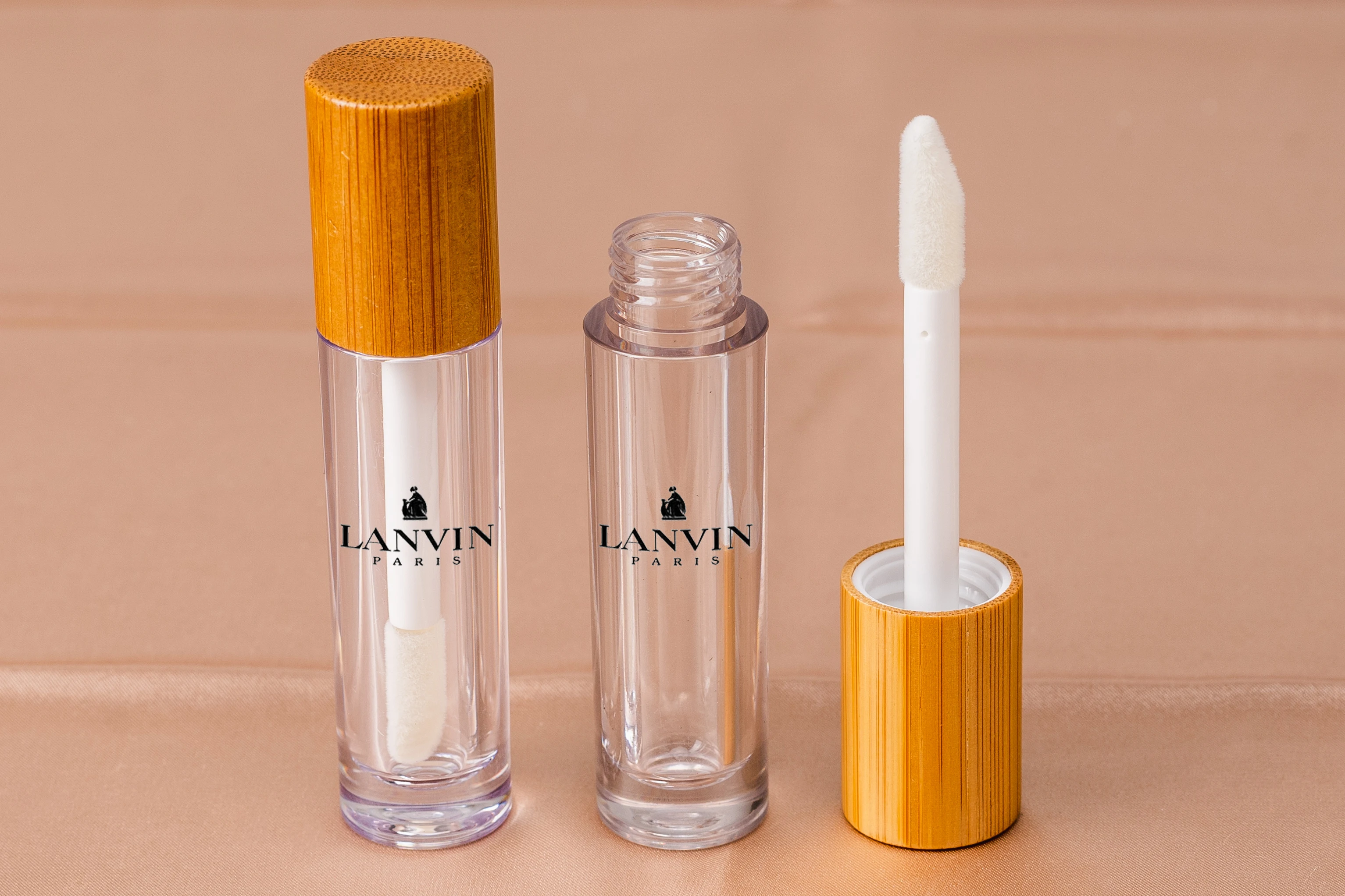 
Bamboo Matte Empty Plastic Lip Gloss Packaging Lip Gloss Tube Custom Logo Wholesale Lip Gloss Tube 