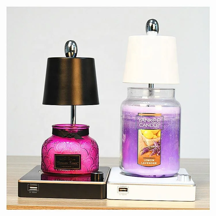 Usb Chinese Turner Modern Silver Steel Hotel Candle Warmer Table Lamp