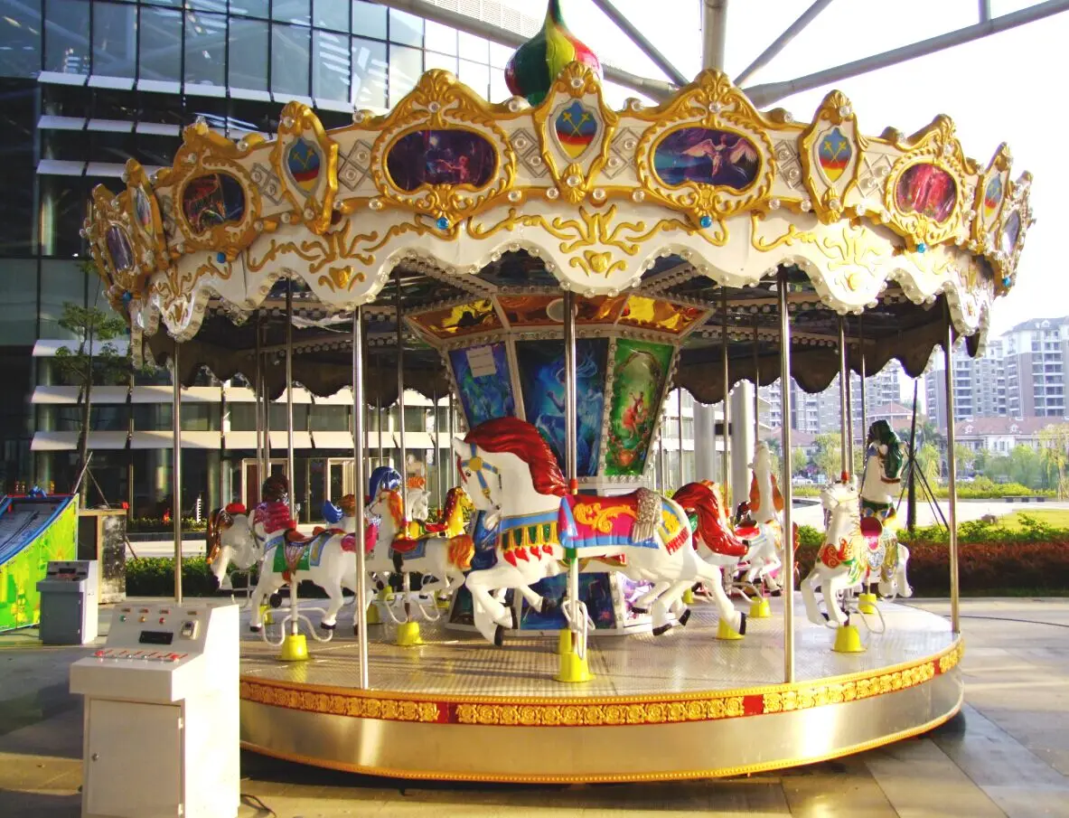 Attractive Amusement Park 16/24/34 Seats Cheap Carousel Rides Christmas