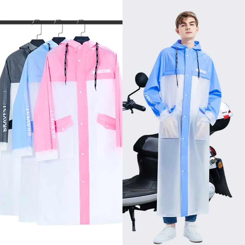 Custom New Women's Plus Size EVA Plastic Raincoat Quick Dry Outdoor rain coat for Adults-for Camping factory