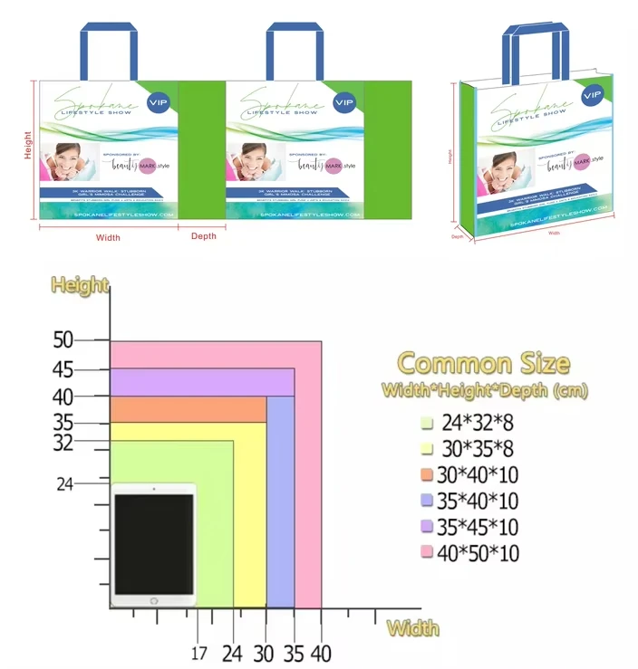 Luxury Colour Laser Non-woven Bags Reusable Promotion Tote Shopping Bag factory