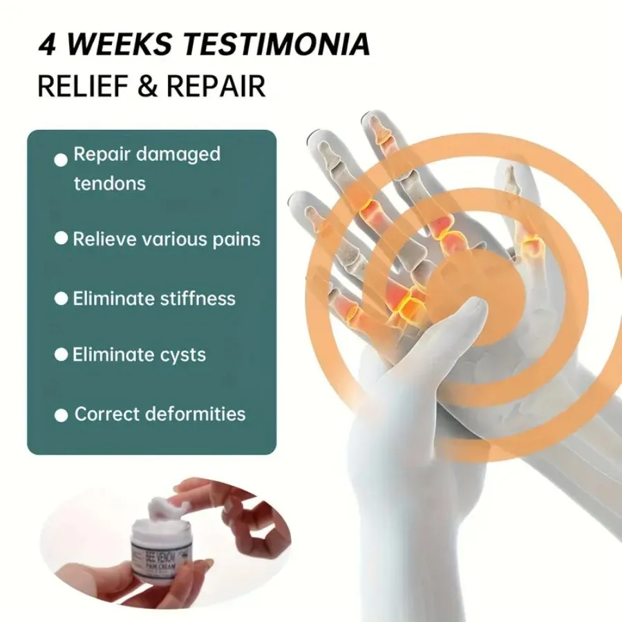 New Zealand Bee Venom Joint Relief Moisturizer, New Bee Venom Cream for Back, Neck, Hands, Feet Joints and More