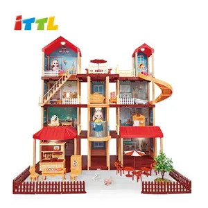 ITTL Luxury DIY Miniature Model Furniture Set Big Doll House Toy