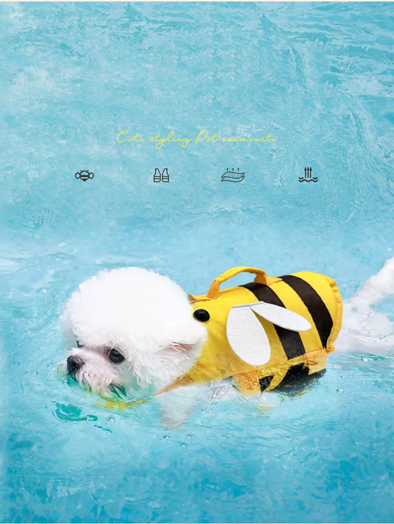 Summer Pet Life Jacket Custom Small And Medium-sized Dog Teddy Bear Pet Supplies Adjusted For Dogs Swimsuit