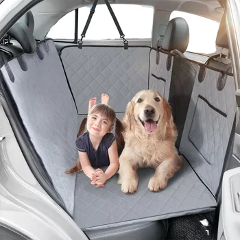 4-Piece Solid Pattern Heavy-Duty Hard Board Dog Mat Widened Car Pet Back Seat Extender Hammock for Cats