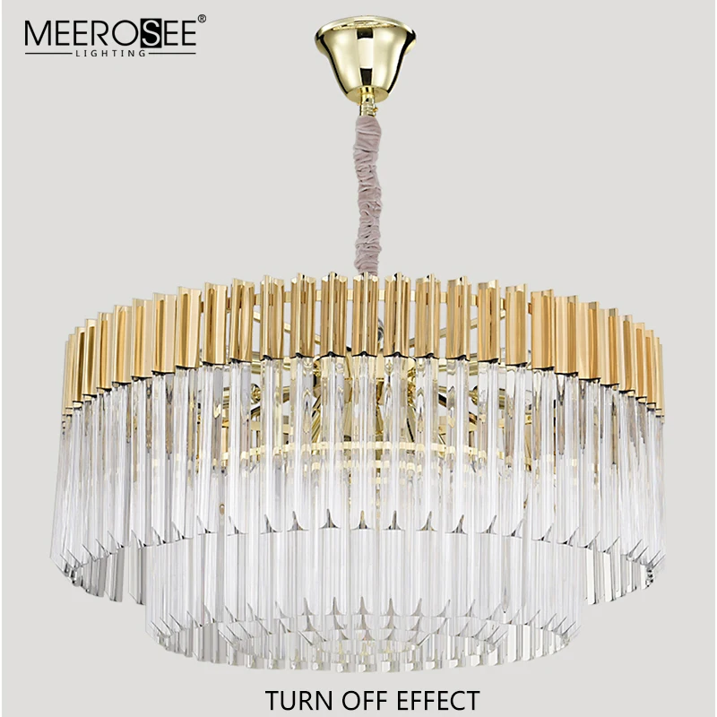 Meerosee Modern Custom Crystal Chandelier Hotel Lobby Decoration Luxury Project Big Size Chandelier Pendant Lamp MD86708