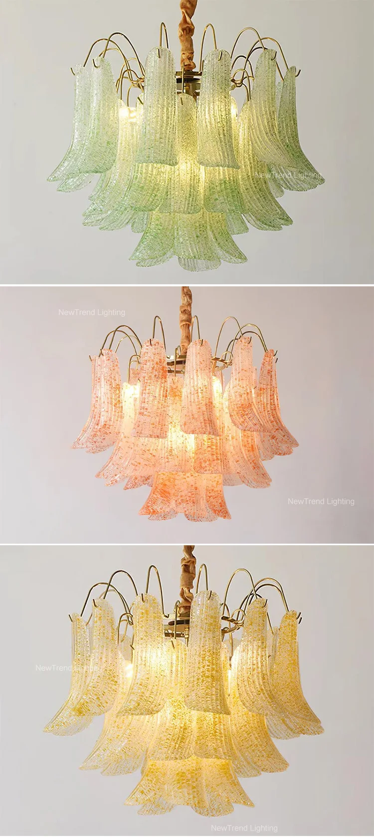 cpl 453 custom french vintage murano glass chandelier  colorful art pendant light for villa loft  living room-2