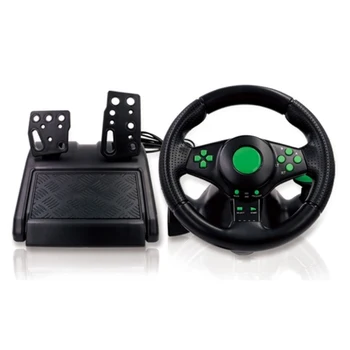 ps4 Racing Game Steering Wheel For ps3 ps 4 pc switch nes Usb Car Steering-Wheel 180 Degree Rotation Vibration With Pedals